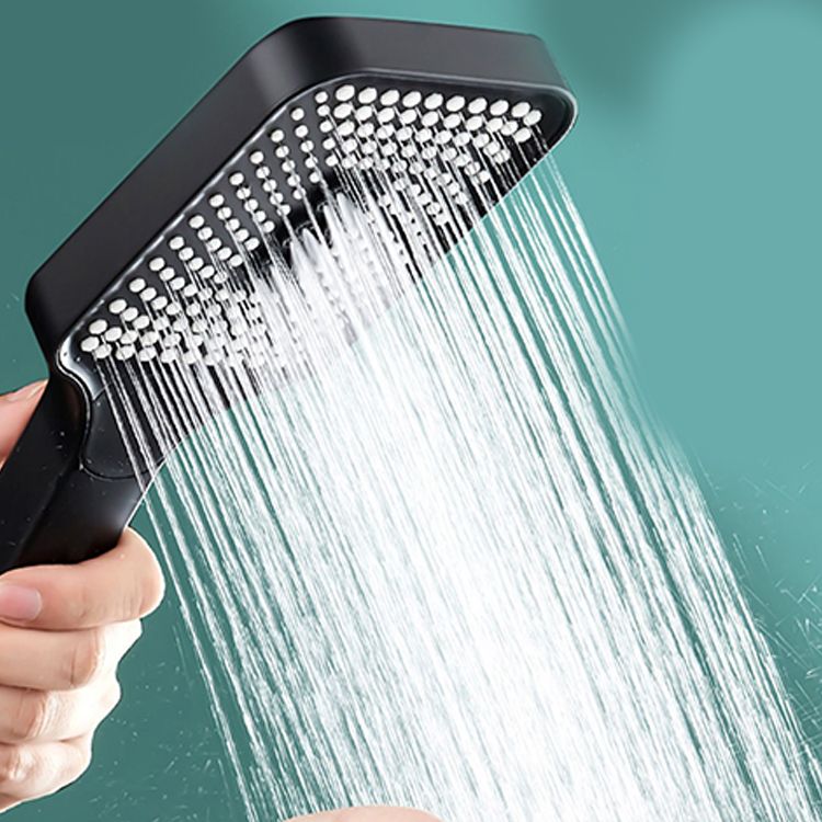 Modern Rectangular Hand Shower in Black 3 Sprays Wall-Mount Hand Shower Clearhalo 'Bathroom Remodel & Bathroom Fixtures' 'Home Improvement' 'home_improvement' 'home_improvement_shower_heads' 'Shower Heads' 'shower_heads' 'Showers & Bathtubs Plumbing' 'Showers & Bathtubs' 1200x1200_4e1e2c4e-9123-4235-9f80-8876bc5603b1