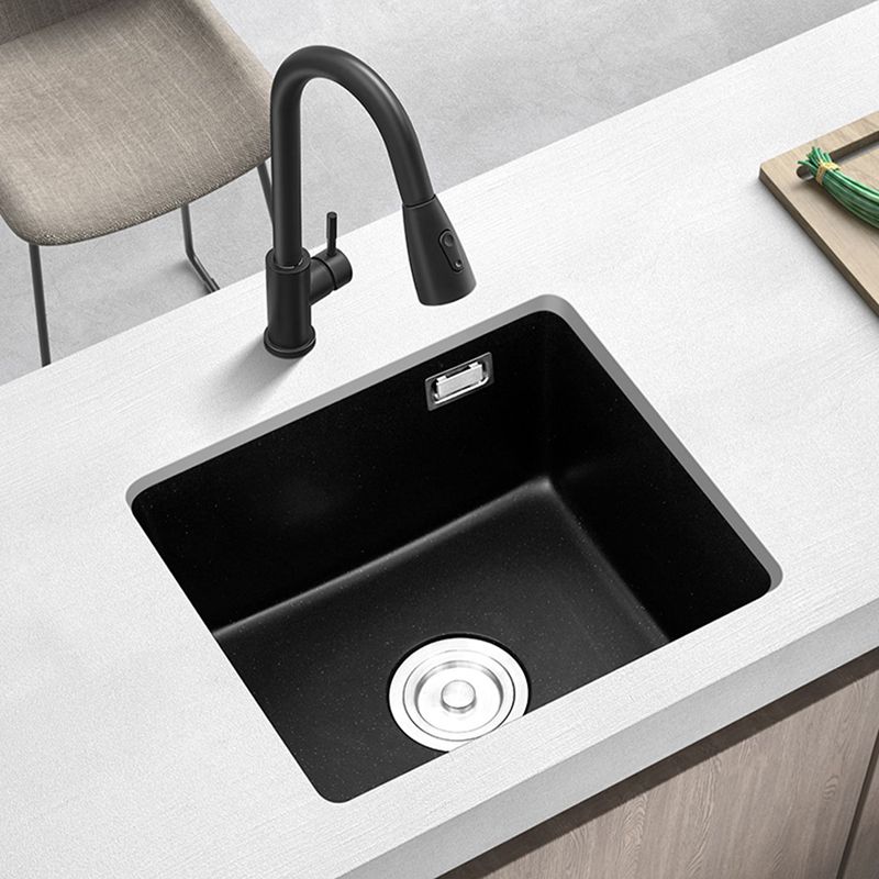 Quartz Kitchen Sink Single Bowl Kitchen Sink with Drain Strainer Kit Clearhalo 'Home Improvement' 'home_improvement' 'home_improvement_kitchen_sinks' 'Kitchen Remodel & Kitchen Fixtures' 'Kitchen Sinks & Faucet Components' 'Kitchen Sinks' 'kitchen_sinks' 1200x1200_4e36c11c-36ba-4934-9d01-f83f8ae4e104
