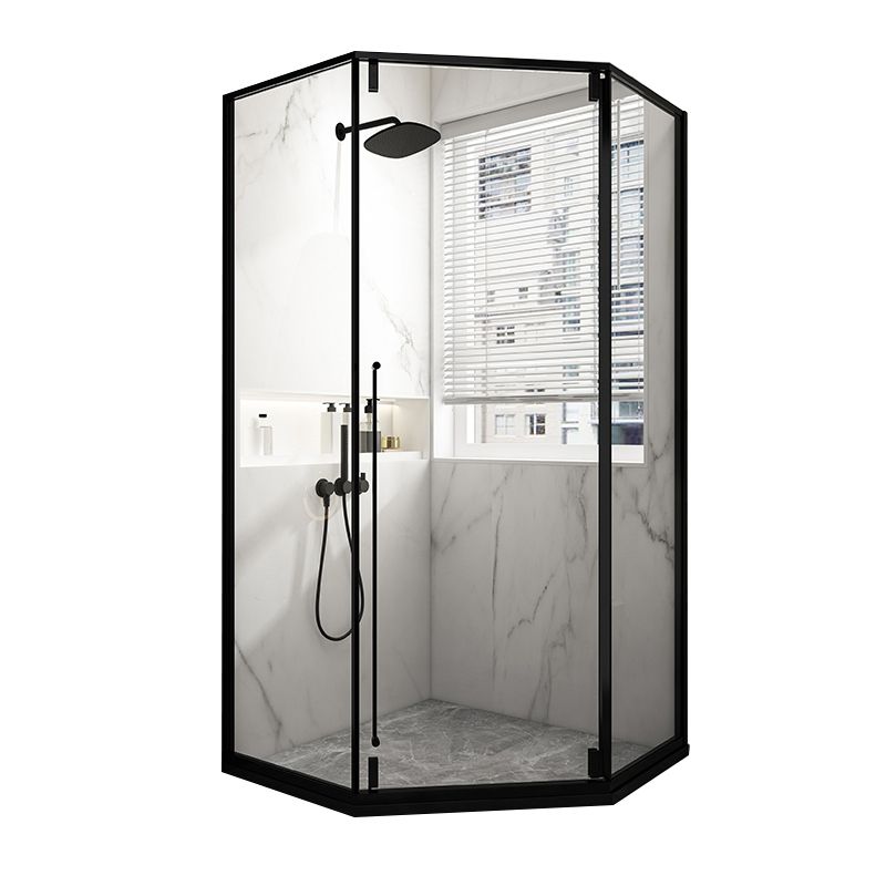 Tempered Shower Bath Door Transparent Metal Framed Shower Door Clearhalo 'Bathroom Remodel & Bathroom Fixtures' 'Home Improvement' 'home_improvement' 'home_improvement_shower_tub_doors' 'Shower and Tub Doors' 'shower_tub_doors' 'Showers & Bathtubs' 1200x1200_4e4704a9-3dec-46d8-8e8b-14980c1ba7b5