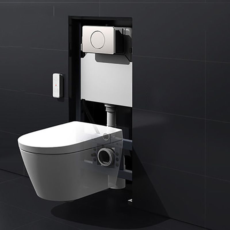 Elongated Wall Mounted Bidet White Wall Hung Toilet Set with Wireless Remote Control Clearhalo 'Bathroom Remodel & Bathroom Fixtures' 'Bidets' 'Home Improvement' 'home_improvement' 'home_improvement_bidets' 'Toilets & Bidets' 1200x1200_4e4bb6be-9c27-4175-bb51-3b139065e0ec