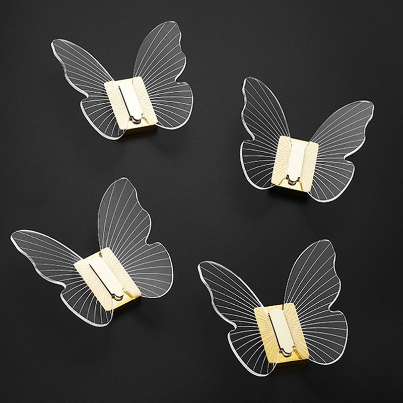 Modern Brass Bathroom Accessory Set Acrylic Butterfly Themed Robe Hooks Clearhalo 'Bathroom Hardware Sets' 'Bathroom Hardware' 'Bathroom Remodel & Bathroom Fixtures' 'bathroom_hardware_sets' 'Home Improvement' 'home_improvement' 'home_improvement_bathroom_hardware_sets' 1200x1200_4e5cf9d6-c0ec-4500-b24a-b77d8cc363fa