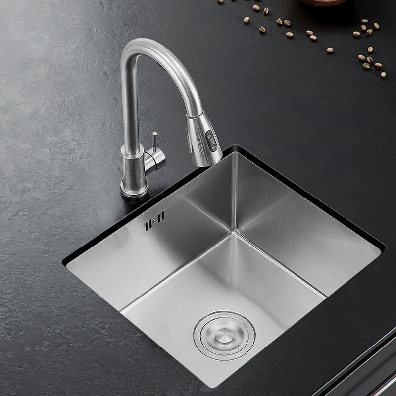 Contemporary Style Kitchen Sink Stainless Steel Kitchen Sink with Drain Assembly Clearhalo 'Home Improvement' 'home_improvement' 'home_improvement_kitchen_sinks' 'Kitchen Remodel & Kitchen Fixtures' 'Kitchen Sinks & Faucet Components' 'Kitchen Sinks' 'kitchen_sinks' 1200x1200_4e77f21f-f410-4254-a09f-10ca9cb5ab58