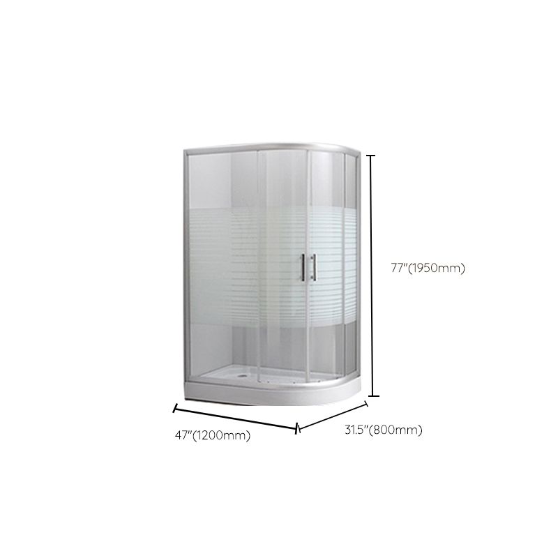 Contemporary Shower Stall Striped Round Semi-Frameless Shower Stall Clearhalo 'Bathroom Remodel & Bathroom Fixtures' 'Home Improvement' 'home_improvement' 'home_improvement_shower_stalls_enclosures' 'Shower Stalls & Enclosures' 'shower_stalls_enclosures' 'Showers & Bathtubs' 1200x1200_4e7ad7b2-f45d-4fc2-a9e9-1816cb1f467f