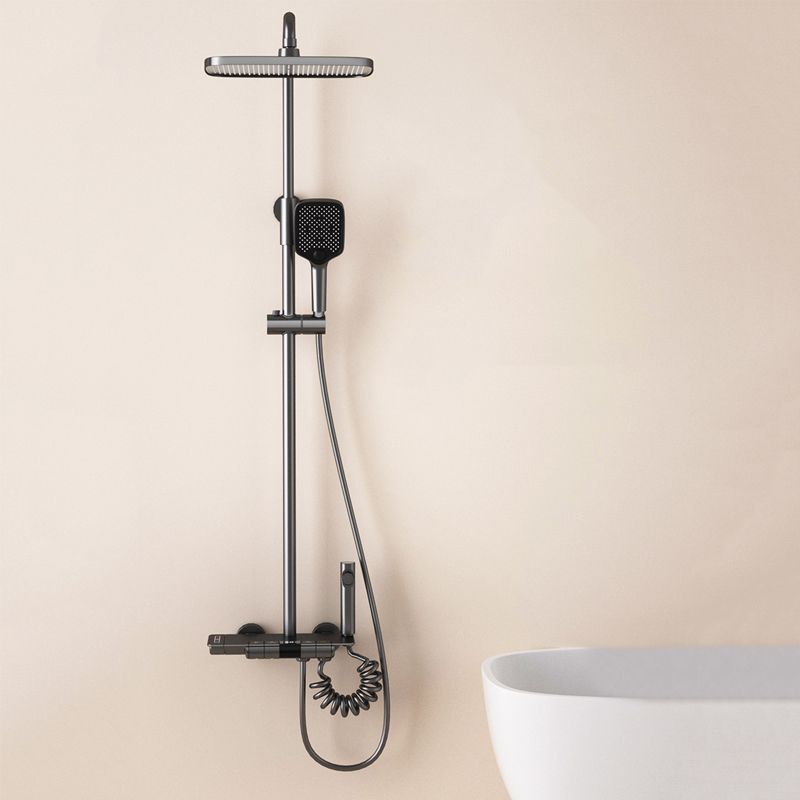 Wall Mounted Shower Arm Shower Faucet Adjustable Metal Shower System with Slide Bar Clearhalo 'Bathroom Remodel & Bathroom Fixtures' 'Home Improvement' 'home_improvement' 'home_improvement_shower_faucets' 'Shower Faucets & Systems' 'shower_faucets' 'Showers & Bathtubs Plumbing' 'Showers & Bathtubs' 1200x1200_4e993cb1-30a5-4c6a-bf75-cf45a37f8bcb