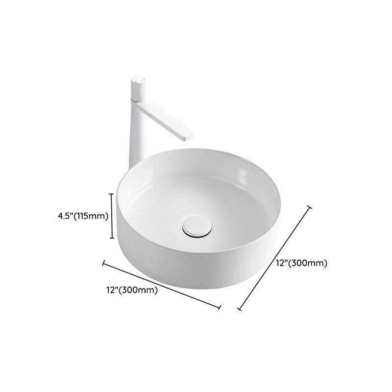 Modern Round Sink Ceramic Metal Undermount Bathroom Sink in White(Not Included Faucet) Clearhalo 'Bathroom Remodel & Bathroom Fixtures' 'Bathroom Sinks & Faucet Components' 'Bathroom Sinks' 'bathroom_sink' 'Home Improvement' 'home_improvement' 'home_improvement_bathroom_sink' 1200x1200_4eb24a1f-b786-4fb2-af5c-1880a4b3d8dd