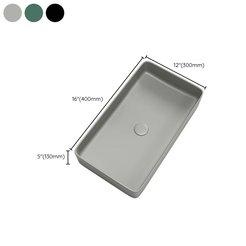 Contemporary Bathroom Sink Porcelain Rectangular Vessel Bathroom Sink Clearhalo 'Bathroom Remodel & Bathroom Fixtures' 'Bathroom Sinks & Faucet Components' 'Bathroom Sinks' 'bathroom_sink' 'Home Improvement' 'home_improvement' 'home_improvement_bathroom_sink' 1200x1200_4eb80937-4646-4cb2-9d83-9a55430901da