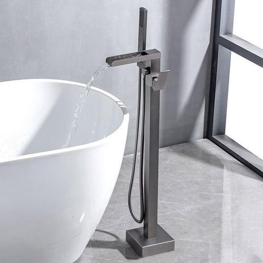 Floor Mounted Metal Freestanding Tub Filler One Handle Freestanding Bathtub Faucet Clearhalo 'Bathroom Remodel & Bathroom Fixtures' 'Bathtub Faucets' 'bathtub_faucets' 'Home Improvement' 'home_improvement' 'home_improvement_bathtub_faucets' 1200x1200_4eba7b05-d1e7-4c13-9bab-53560cc82d98