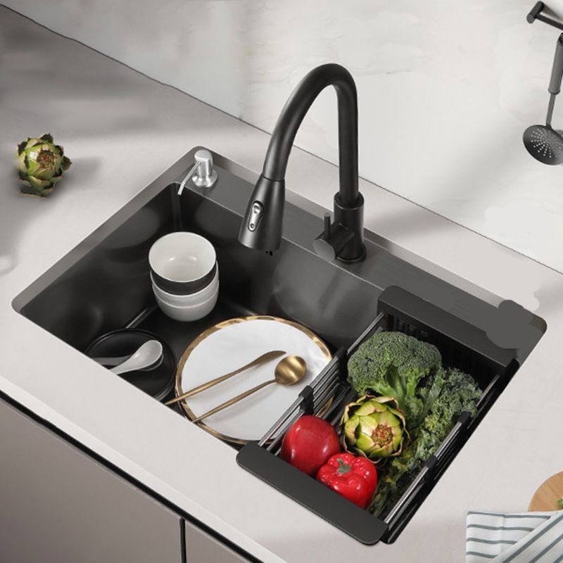Contemporary Kitchen Sink Stainless Steel Colorfast Drop-In Kitchen Sink Clearhalo 'Home Improvement' 'home_improvement' 'home_improvement_kitchen_sinks' 'Kitchen Remodel & Kitchen Fixtures' 'Kitchen Sinks & Faucet Components' 'Kitchen Sinks' 'kitchen_sinks' 1200x1200_4ebcfc08-2e5c-4e5f-a8ec-3afcd42d6cfb