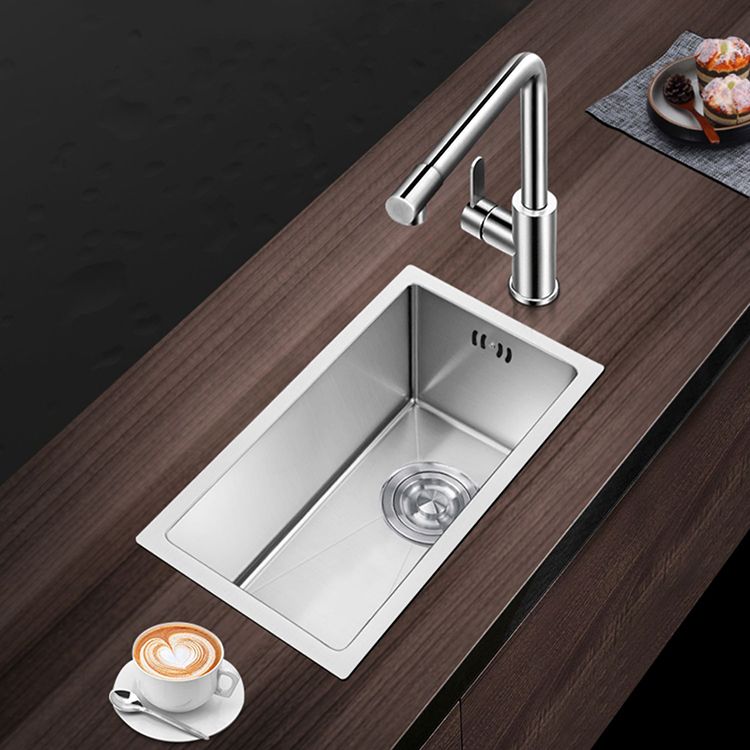 Rectangle Stainless Steel Sink Single Bowl Modern Kitchen Sink with Strainer Clearhalo 'Home Improvement' 'home_improvement' 'home_improvement_kitchen_sinks' 'Kitchen Remodel & Kitchen Fixtures' 'Kitchen Sinks & Faucet Components' 'Kitchen Sinks' 'kitchen_sinks' 1200x1200_4ec74fe2-6295-4f08-936f-a153847c67ec