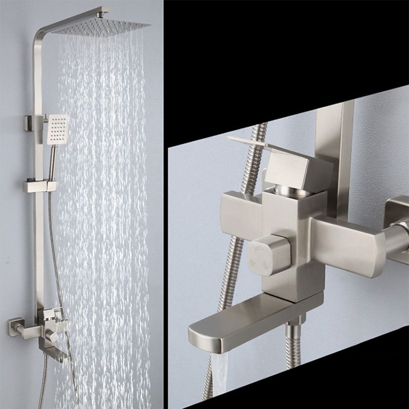 Modern Shower System Stainless Steel Temperature Control Wall Mounted Shower Set Clearhalo 'Bathroom Remodel & Bathroom Fixtures' 'Home Improvement' 'home_improvement' 'home_improvement_shower_faucets' 'Shower Faucets & Systems' 'shower_faucets' 'Showers & Bathtubs Plumbing' 'Showers & Bathtubs' 1200x1200_4ec986b1-9192-4aea-b565-29f7736ebf42