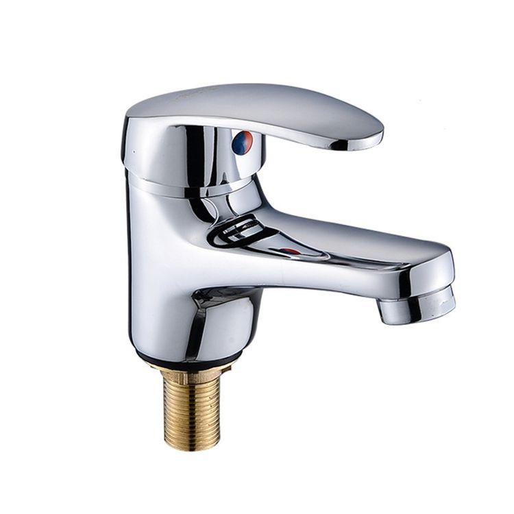 Contemporary Single Handle Kitchen Faucet Low Profile Faucet in Chrome Clearhalo 'Home Improvement' 'home_improvement' 'home_improvement_kitchen_faucets' 'Kitchen Faucets' 'Kitchen Remodel & Kitchen Fixtures' 'Kitchen Sinks & Faucet Components' 'kitchen_faucets' 1200x1200_4ecea23a-79e7-455f-b1d0-fb02b85488cd