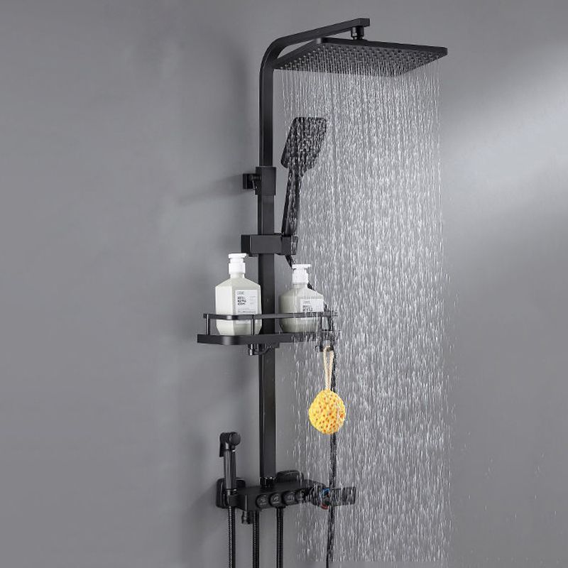 Modern Style Shower System Wall Mounted Spot Resist Shower System with Hand Shower Clearhalo 'Bathroom Remodel & Bathroom Fixtures' 'Home Improvement' 'home_improvement' 'home_improvement_shower_faucets' 'Shower Faucets & Systems' 'shower_faucets' 'Showers & Bathtubs Plumbing' 'Showers & Bathtubs' 1200x1200_4ed2a27c-7899-48c1-90f8-c486b6354b26