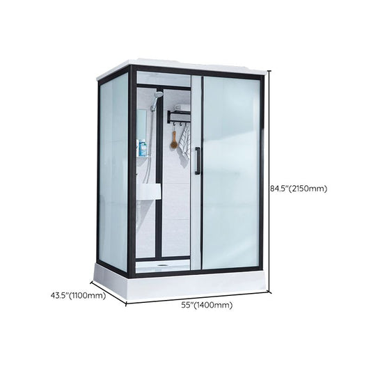 Framed Tempered Glass Shower Kit with Base Included Framed Shower Stall Clearhalo 'Bathroom Remodel & Bathroom Fixtures' 'Home Improvement' 'home_improvement' 'home_improvement_shower_stalls_enclosures' 'Shower Stalls & Enclosures' 'shower_stalls_enclosures' 'Showers & Bathtubs' 1200x1200_4ed74ee5-0298-496f-903b-c88280df5ddf