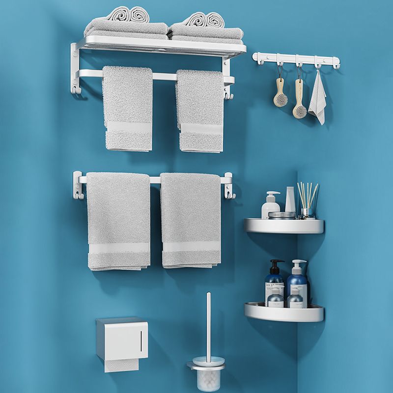 Minimalism Bathroom Hardware Set Stainless Steel Robe Hooks/Towel Bar & Bath Shelf Clearhalo 'Bathroom Hardware Sets' 'Bathroom Hardware' 'Bathroom Remodel & Bathroom Fixtures' 'bathroom_hardware_sets' 'Home Improvement' 'home_improvement' 'home_improvement_bathroom_hardware_sets' 1200x1200_4eeb3aa5-0800-4994-b9bf-6e8104955424