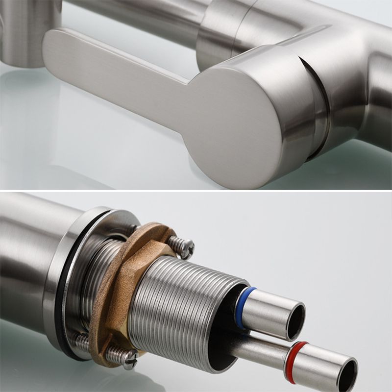 Modern Pot Filler Brass Lever Handles Pull down Sprayer Pot Filler Kitchen Faucet Clearhalo 'Home Improvement' 'home_improvement' 'home_improvement_kitchen_faucets' 'Kitchen Faucets' 'Kitchen Remodel & Kitchen Fixtures' 'Kitchen Sinks & Faucet Components' 'kitchen_faucets' 1200x1200_4ef42448-d09c-41ea-a485-d35fbdc5459e