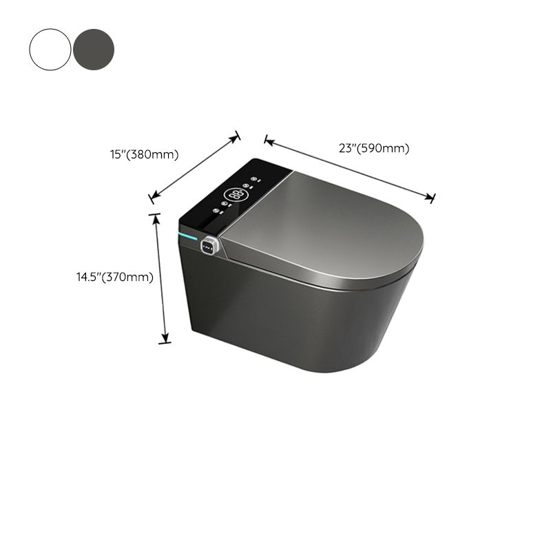 Minimalism Wall Mounted Bidet Elongated Foot Sensor Ceramic Heated Seat Clearhalo 'Bathroom Remodel & Bathroom Fixtures' 'Bidets' 'Home Improvement' 'home_improvement' 'home_improvement_bidets' 'Toilets & Bidets' 1200x1200_4ef47970-d362-4236-aaae-9be6ff1a92a7