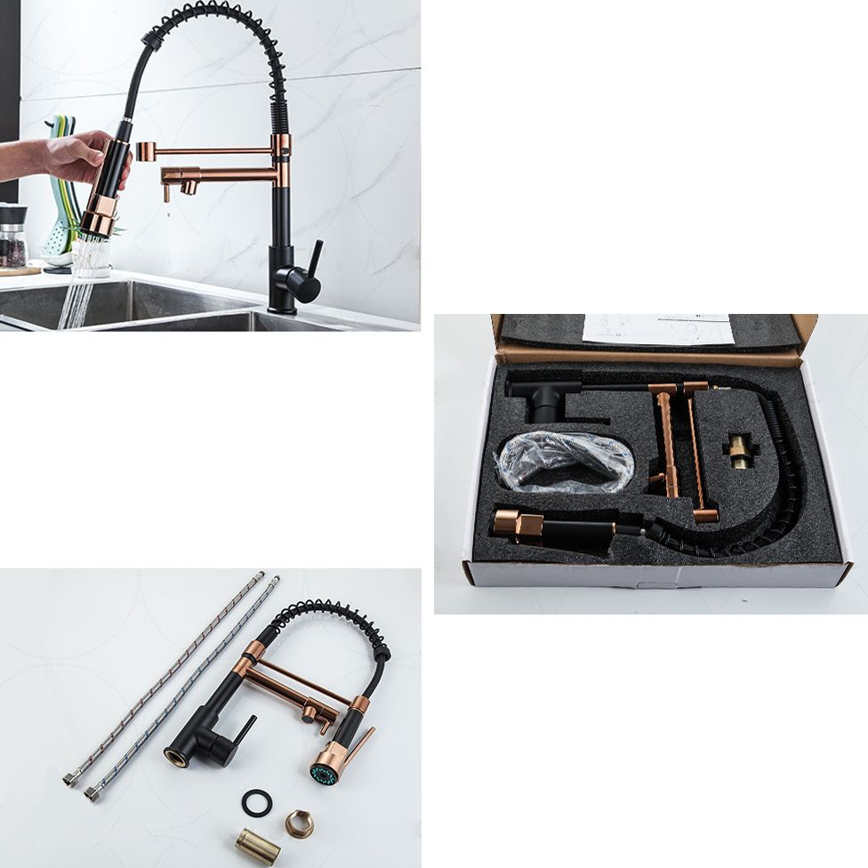 Modern Farmhouse Faucet Spring Spout Double Handles Kitchen Faucet High Arch Water Filler Clearhalo 'Home Improvement' 'home_improvement' 'home_improvement_kitchen_faucets' 'Kitchen Faucets' 'Kitchen Remodel & Kitchen Fixtures' 'Kitchen Sinks & Faucet Components' 'kitchen_faucets' 1200x1200_4f40f7b3-0d48-4b95-ac3c-fe77b6cd8f82