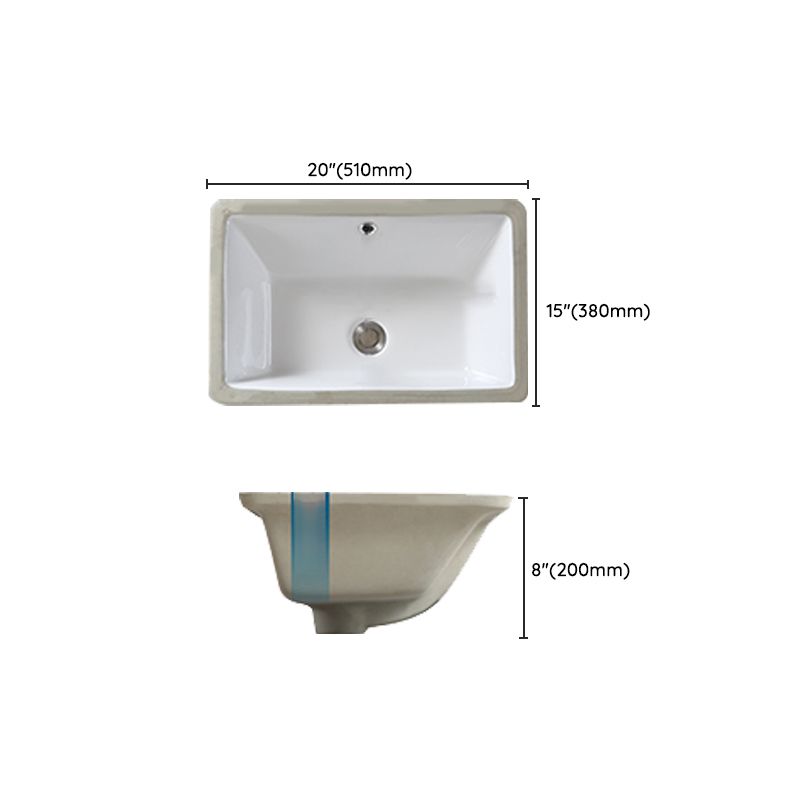 Traditional Undermount Bathroom Sink Porcelain with Pop-Up Drain Basin Clearhalo 'Bathroom Remodel & Bathroom Fixtures' 'Bathroom Sinks & Faucet Components' 'Bathroom Sinks' 'bathroom_sink' 'Home Improvement' 'home_improvement' 'home_improvement_bathroom_sink' 1200x1200_4f4114f5-0d57-438e-980f-347f2cabfc69