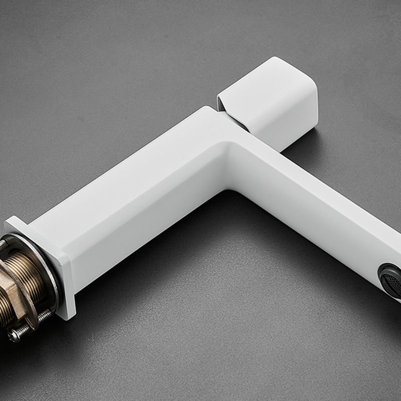 Modern Knob Handle Square Faucet Brass Deck Mounted Bathroom Sink Faucet Clearhalo 'Bathroom Remodel & Bathroom Fixtures' 'Bathroom Sink Faucets' 'Bathroom Sinks & Faucet Components' 'bathroom_sink_faucets' 'Home Improvement' 'home_improvement' 'home_improvement_bathroom_sink_faucets' 1200x1200_4f43c229-40cc-415d-b339-bdbcd28413f6