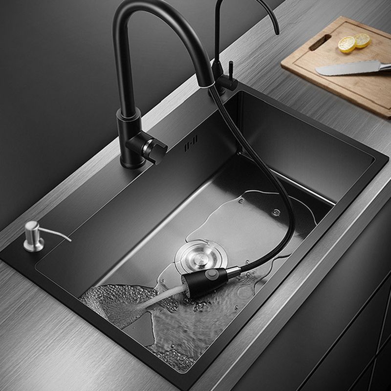 Modern Kitchen Bar Sink Stainless Steel with Basket Strainer and Faucet Kitchen Sink Clearhalo 'Home Improvement' 'home_improvement' 'home_improvement_kitchen_sinks' 'Kitchen Remodel & Kitchen Fixtures' 'Kitchen Sinks & Faucet Components' 'Kitchen Sinks' 'kitchen_sinks' 1200x1200_4f72f767-4add-4721-9881-249042258aaa