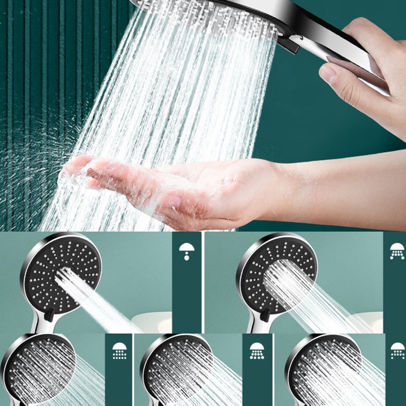 Contemporary Shower Head 5 Setting Adjustable Spray Pattern Handheld Shower Head Clearhalo 'Bathroom Remodel & Bathroom Fixtures' 'Home Improvement' 'home_improvement' 'home_improvement_shower_heads' 'Shower Heads' 'shower_heads' 'Showers & Bathtubs Plumbing' 'Showers & Bathtubs' 1200x1200_4f735c6b-ba8b-4fcc-aea8-bd2e6458d8fb