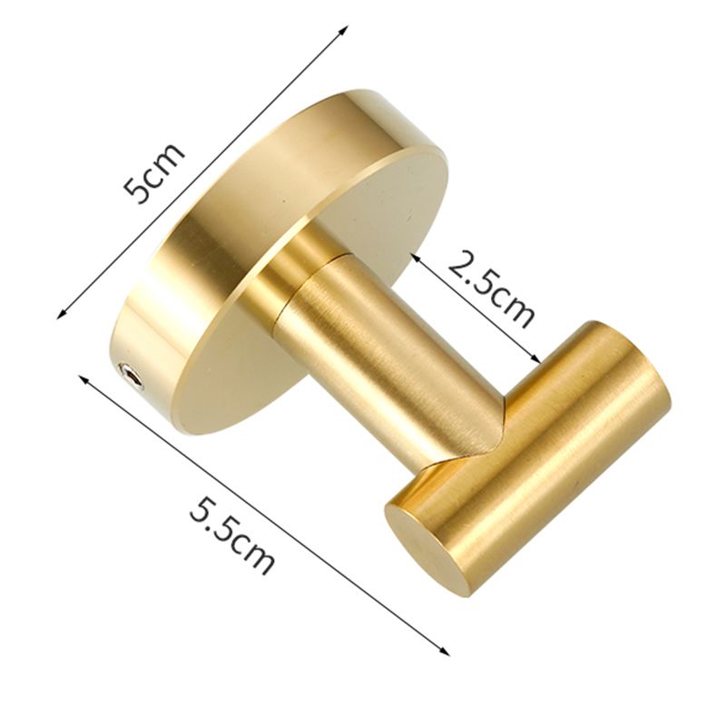 Modern Bathroom Accessory Set Metal Robe Hooks in Polished Chrome/Gold Clearhalo 'Bathroom Hardware Sets' 'Bathroom Hardware' 'Bathroom Remodel & Bathroom Fixtures' 'bathroom_hardware_sets' 'Home Improvement' 'home_improvement' 'home_improvement_bathroom_hardware_sets' 1200x1200_4f741208-bce4-48b1-a51f-4b3ff4fe9d00