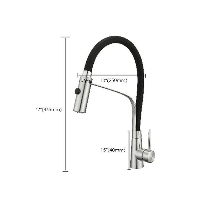 1-Handle 2-Function Kitchen Faucet Pulldown Kitchen Sink Faucet with Sprayer and Handles Clearhalo 'Home Improvement' 'home_improvement' 'home_improvement_kitchen_faucets' 'Kitchen Faucets' 'Kitchen Remodel & Kitchen Fixtures' 'Kitchen Sinks & Faucet Components' 'kitchen_faucets' 1200x1200_4f784977-d947-455a-8f62-92c064871a50