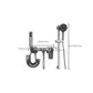 Contemporary Tub Filler Trim Wall Mount with Handshower and Hose Clearhalo 'Bathroom Remodel & Bathroom Fixtures' 'Bathtub Faucets' 'bathtub_faucets' 'Home Improvement' 'home_improvement' 'home_improvement_bathtub_faucets' 1200x1200_4f84d216-1c82-47d3-95bc-d603ba131bc8