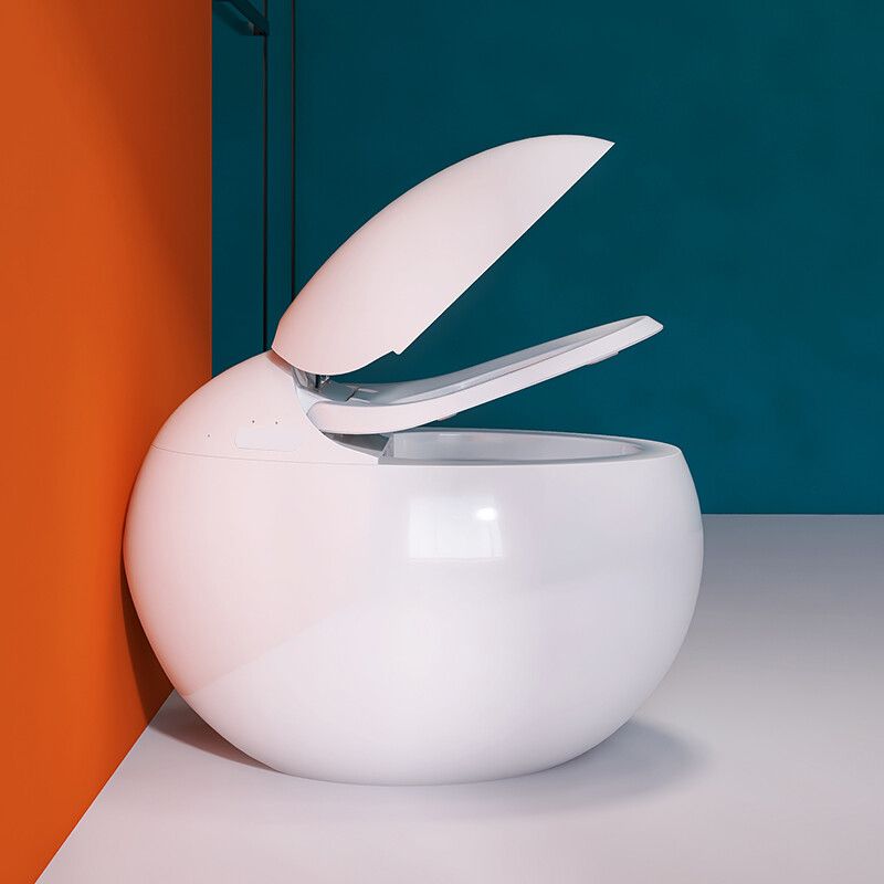 Round Floor Standing Bidet Contemporary White Ceramic Floor Mount Bidet Clearhalo 'Bathroom Remodel & Bathroom Fixtures' 'Bidets' 'Home Improvement' 'home_improvement' 'home_improvement_bidets' 'Toilets & Bidets' 1200x1200_4f8748ba-a76e-4023-b7bc-862f698f0228