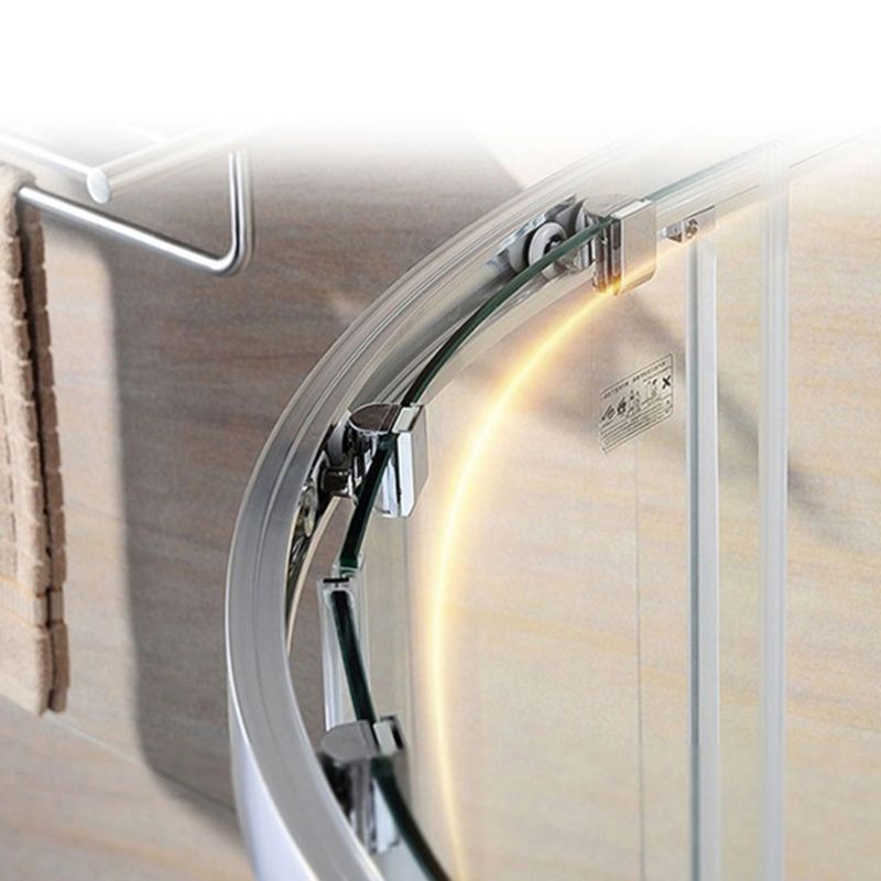 Easy Clean Glass Shower Enclosure Black Neo-Angle Shower Kit Clearhalo 'Bathroom Remodel & Bathroom Fixtures' 'Home Improvement' 'home_improvement' 'home_improvement_shower_stalls_enclosures' 'Shower Stalls & Enclosures' 'shower_stalls_enclosures' 'Showers & Bathtubs' 1200x1200_4f9213d8-7542-4aa8-bdc9-cbc6871a7daf