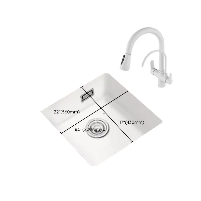 Kitchen Ceramic Sink White Pull-out Faucet Anti-spill Rectangular Sink Clearhalo 'Home Improvement' 'home_improvement' 'home_improvement_kitchen_sinks' 'Kitchen Remodel & Kitchen Fixtures' 'Kitchen Sinks & Faucet Components' 'Kitchen Sinks' 'kitchen_sinks' 1200x1200_4fc3f45e-480d-480a-8092-4aaee7e5b15d