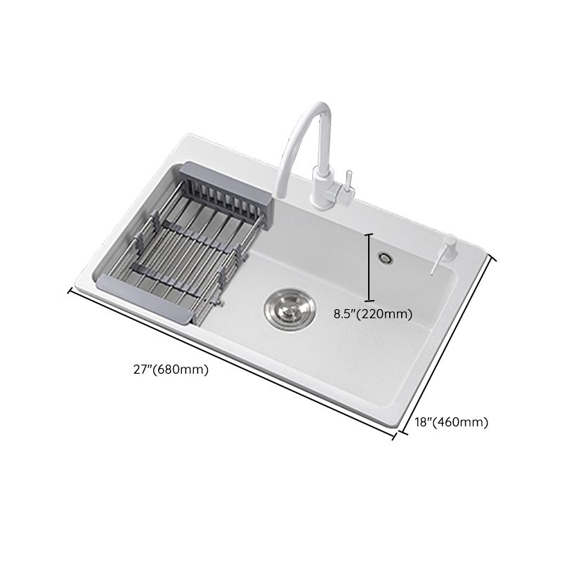 Modern Style Kitchen Sink Overflow Hole Design Drop-In Quartz Kitchen Sink in White Clearhalo 'Home Improvement' 'home_improvement' 'home_improvement_kitchen_sinks' 'Kitchen Remodel & Kitchen Fixtures' 'Kitchen Sinks & Faucet Components' 'Kitchen Sinks' 'kitchen_sinks' 1200x1200_4fc45023-906f-4661-a2e2-2284a240c3ca