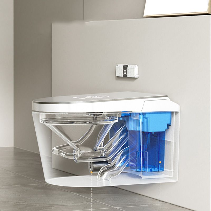 White Smart Bidet Ceramic Elongated Wall Mount with Soft Close Heated Seat Clearhalo 'Bathroom Remodel & Bathroom Fixtures' 'Bidets' 'Home Improvement' 'home_improvement' 'home_improvement_bidets' 'Toilets & Bidets' 1200x1200_4fc8f56c-a86e-411e-af0c-319893cfd045