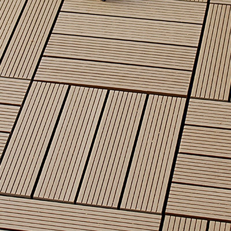 12" X 12" 4-Slat Square Deck/Patio Flooring Tiles Snapping Installation ...
