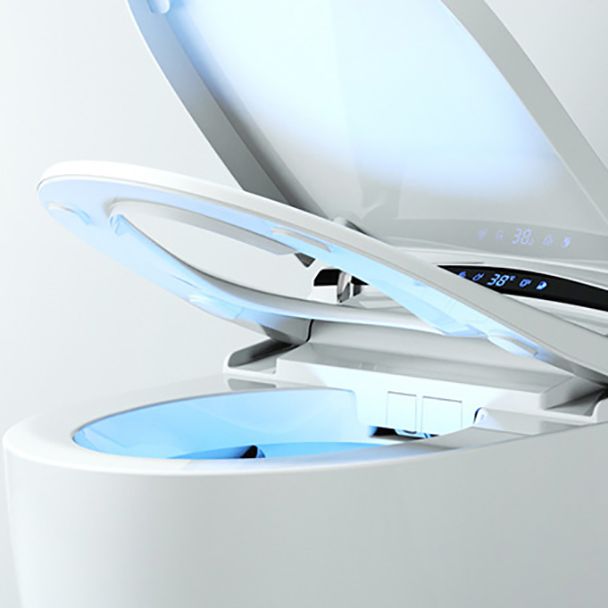 White Elongated Floor Mount Bidet Stain Resistant Floor Standing Bidet with Heated Seat Clearhalo 'Bathroom Remodel & Bathroom Fixtures' 'Bidets' 'Home Improvement' 'home_improvement' 'home_improvement_bidets' 'Toilets & Bidets' 1200x1200_4fdafcdb-4251-4bf6-aacf-56ae27a8e5f1