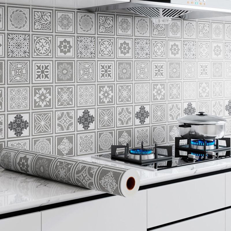 Modern Kitchen Backsplash Wallpaper Peel and Stick Backsplash Tile Clearhalo 'Flooring 'Home Improvement' 'home_improvement' 'home_improvement_peel_stick_blacksplash' 'Peel & Stick Backsplash Tile' 'peel_stick_blacksplash' 'Walls & Ceilings' Walls and Ceiling' 1200x1200_5006ae3b-8d79-4cce-8291-2b34b926ff76