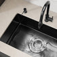 Rectangular Kitchen Sink Black Stainless Steel Single Bowl Top Mount ...