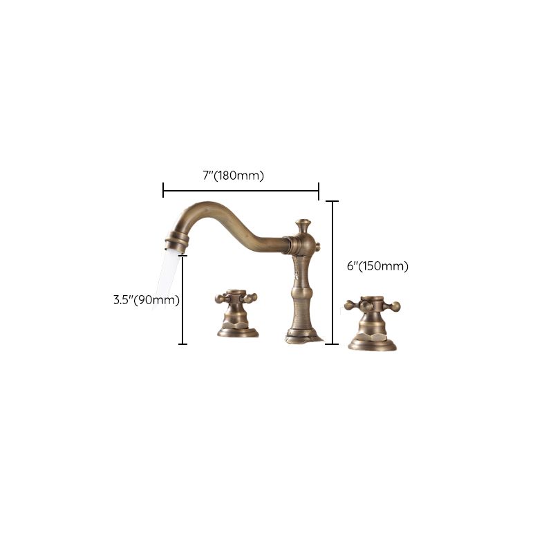 Dual Handle Vintage Vanity Sink Faucet Industrial Basin Lavatory Faucet Clearhalo 'Bathroom Remodel & Bathroom Fixtures' 'Bathroom Sink Faucets' 'Bathroom Sinks & Faucet Components' 'bathroom_sink_faucets' 'Home Improvement' 'home_improvement' 'home_improvement_bathroom_sink_faucets' 1200x1200_5028d32c-2161-4846-bf5c-c0bb6d3597d5