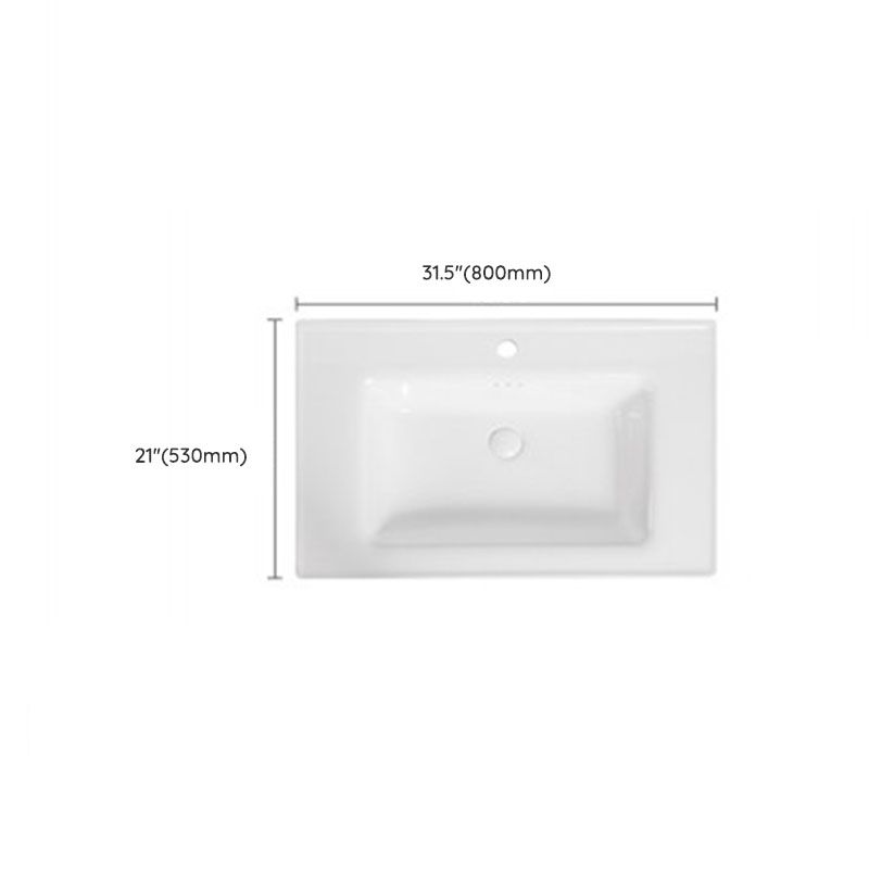 Modern Drop-in Bathroom Sink Porcelain Left Basin Bathroom Sink(Not Included Faucet) Clearhalo 'Bathroom Remodel & Bathroom Fixtures' 'Bathroom Sinks & Faucet Components' 'Bathroom Sinks' 'bathroom_sink' 'Home Improvement' 'home_improvement' 'home_improvement_bathroom_sink' 1200x1200_502c5a02-d4a3-4a54-9db2-c5032a665db0