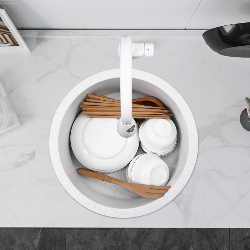 Quartz Kitchen Bar Sink Modern Round Shape Kitchen Bar Sink with Drain Assembly Clearhalo 'Home Improvement' 'home_improvement' 'home_improvement_kitchen_sinks' 'Kitchen Remodel & Kitchen Fixtures' 'Kitchen Sinks & Faucet Components' 'Kitchen Sinks' 'kitchen_sinks' 1200x1200_503b173d-67ca-41ee-86fa-dbc1f6aa2804