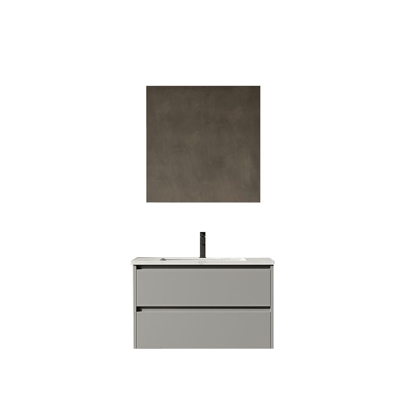 Grey Modern Wood Wall Mount Single-Sink Bathroom Vanity Set Faucet Included Clearhalo 'Bathroom Remodel & Bathroom Fixtures' 'Bathroom Vanities' 'bathroom_vanities' 'Home Improvement' 'home_improvement' 'home_improvement_bathroom_vanities' 1200x1200_503c4ac1-a947-4d87-b842-ff83b88bb88c