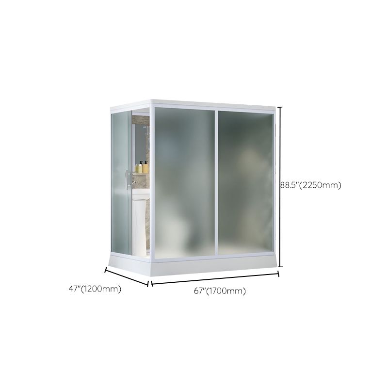 Contemporary Shower Stall Frosted Shower Stall with White Base Clearhalo 'Bathroom Remodel & Bathroom Fixtures' 'Home Improvement' 'home_improvement' 'home_improvement_shower_stalls_enclosures' 'Shower Stalls & Enclosures' 'shower_stalls_enclosures' 'Showers & Bathtubs' 1200x1200_504a9cb0-9144-40d9-b47d-a83adbd00b25