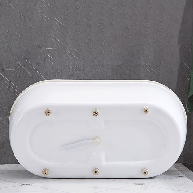 Modern Oval Center Bath Acrylic Freestanding Soaking White Bathtub Clearhalo 'Bathroom Remodel & Bathroom Fixtures' 'Bathtubs' 'Home Improvement' 'home_improvement' 'home_improvement_bathtubs' 'Showers & Bathtubs' 1200x1200_5054517a-dbdf-4fcd-bc58-ed5b5c9d3497