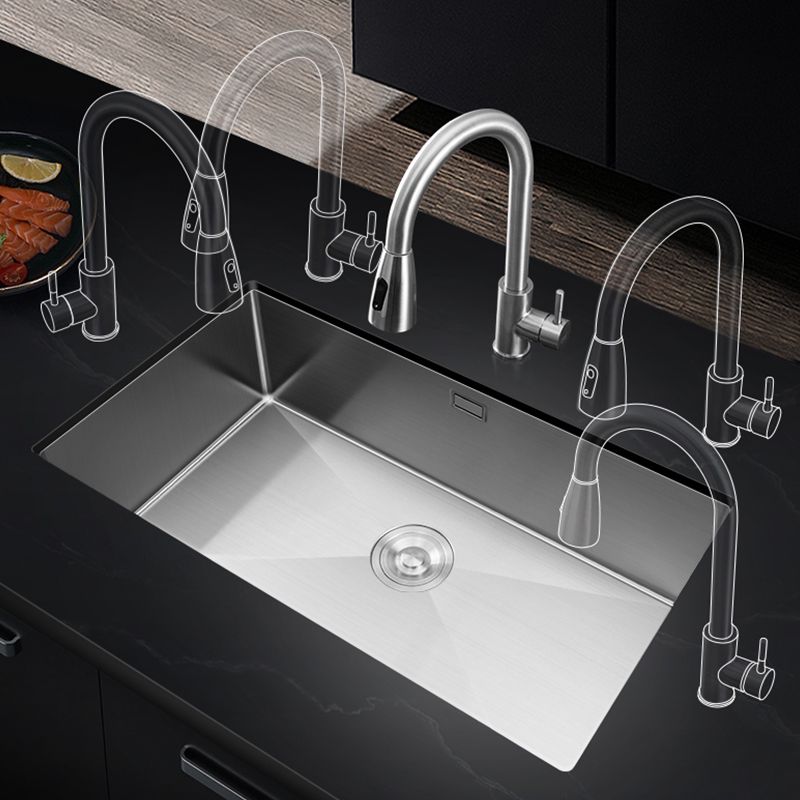 Single Bowl Kitchen Sink Stainless Steel Kitchen Sink with Drain Assembly Clearhalo 'Home Improvement' 'home_improvement' 'home_improvement_kitchen_sinks' 'Kitchen Remodel & Kitchen Fixtures' 'Kitchen Sinks & Faucet Components' 'Kitchen Sinks' 'kitchen_sinks' 1200x1200_50586693-6eb3-4f1a-add4-22ce1edd9d32