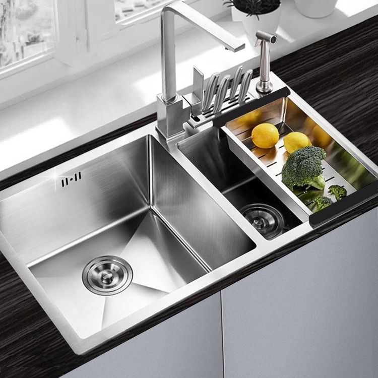 Drop-In Kitchen Sink Stainless Steel Modern Style Rectangle Kitchen Double Sink Clearhalo 'Home Improvement' 'home_improvement' 'home_improvement_kitchen_sinks' 'Kitchen Remodel & Kitchen Fixtures' 'Kitchen Sinks & Faucet Components' 'Kitchen Sinks' 'kitchen_sinks' 1200x1200_50596bbd-c409-44e7-a3ed-83bba43d065b