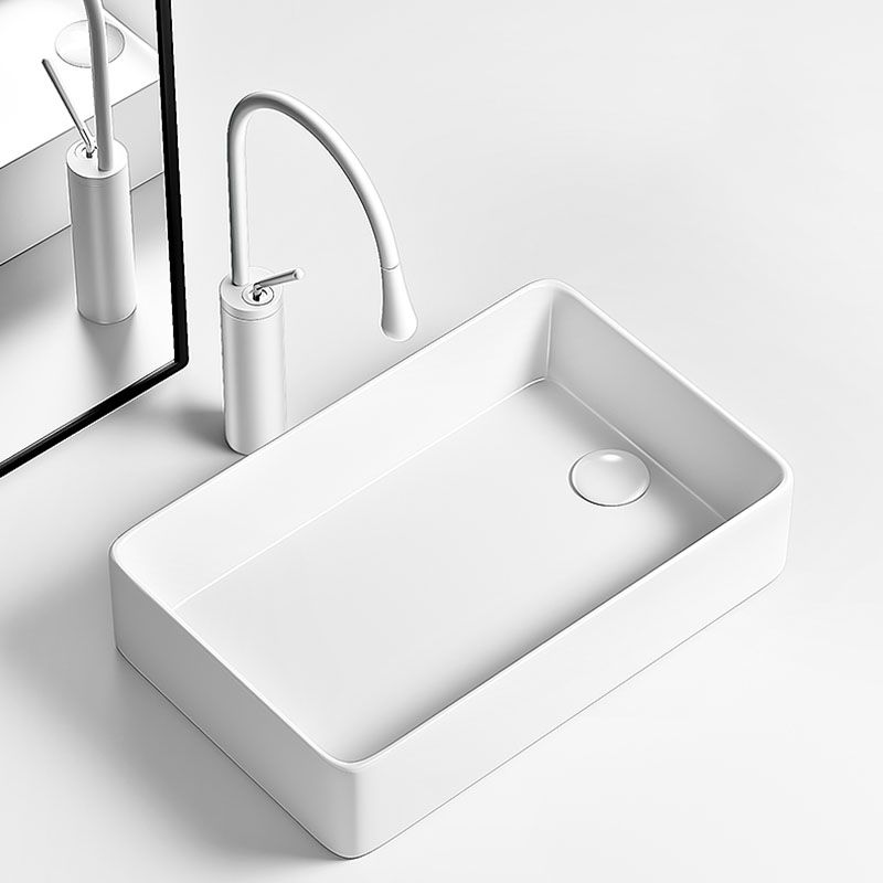 Traditional Vessel Bathroom Sink Porcelain with Pop-Up Drain Basin Sink Clearhalo 'Bathroom Remodel & Bathroom Fixtures' 'Bathroom Sinks & Faucet Components' 'Bathroom Sinks' 'bathroom_sink' 'Home Improvement' 'home_improvement' 'home_improvement_bathroom_sink' 1200x1200_50775517-2fc2-45f8-a83f-6db57fb04bd5