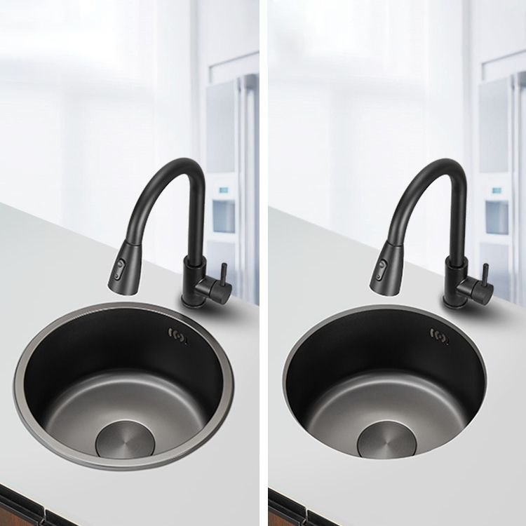 Kitchen Sink Round Single Bowl Fade Resistant Undermount Stainless Steel Kitchen Sink Clearhalo 'Home Improvement' 'home_improvement' 'home_improvement_kitchen_sinks' 'Kitchen Remodel & Kitchen Fixtures' 'Kitchen Sinks & Faucet Components' 'Kitchen Sinks' 'kitchen_sinks' 1200x1200_5085ceb9-6fbc-451f-ad62-73568d9182e0