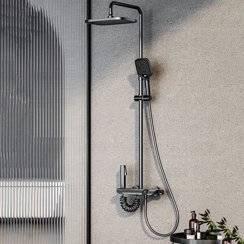 Modern Square Swivel Shower Metal Shower Head Shower Faucet on Wall Clearhalo 'Bathroom Remodel & Bathroom Fixtures' 'Home Improvement' 'home_improvement' 'home_improvement_shower_faucets' 'Shower Faucets & Systems' 'shower_faucets' 'Showers & Bathtubs Plumbing' 'Showers & Bathtubs' 1200x1200_5097edc6-e1b9-4eb2-853d-00ff0ab42f3d