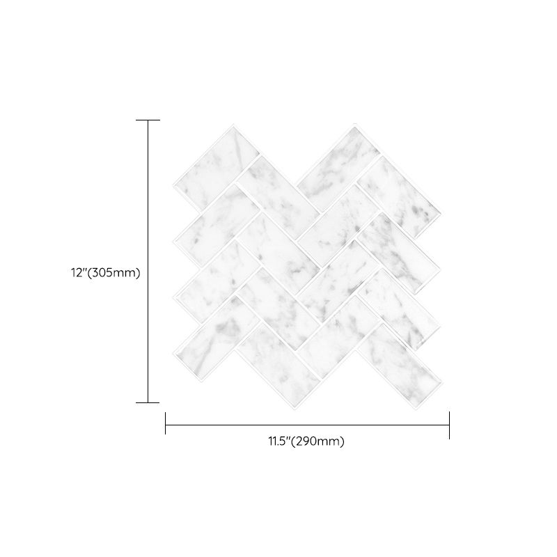 Modern Peel & Stick Mosaic Tile PVC Herringbone Peel and Stick Wall Tile Clearhalo 'Flooring 'Home Improvement' 'home_improvement' 'home_improvement_peel_stick_blacksplash' 'Peel & Stick Backsplash Tile' 'peel_stick_blacksplash' 'Walls & Ceilings' Walls and Ceiling' 1200x1200_5099dbf5-734b-4214-ba53-6daf966301a1