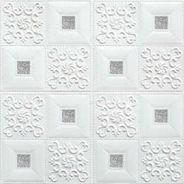 Modern Wall Paneling Foam 3D Embossed Peel and Stick Wall Panel - Clearhalo